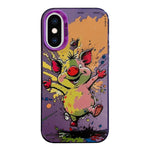 Coque de téléphone PC + TPU série peinture à l'huile motif animal, pour iPhone XS Max