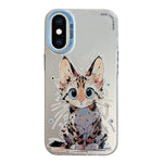Coque de téléphone PC + TPU série peinture à l'huile motif animal, pour iPhone XS Max