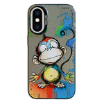 Coque de téléphone PC + TPU série peinture à l'huile motif animal, pour iPhone XS Max
