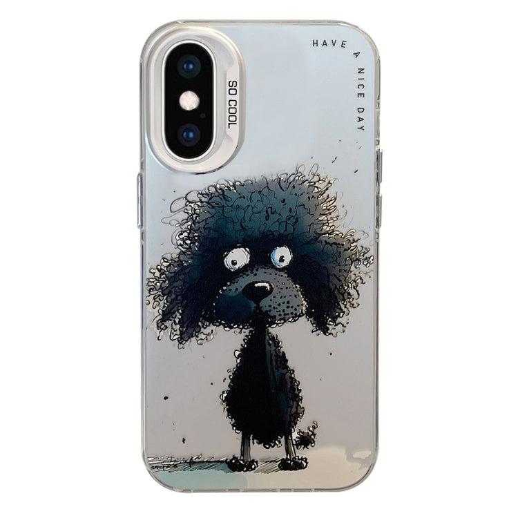 Coque de téléphone PC + TPU série peinture à l'huile motif animal, pour iPhone XS Max