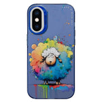 Coque de téléphone PC + TPU série peinture à l'huile motif animal, pour iPhone XS Max