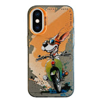 Coque de téléphone PC + TPU série peinture à l'huile motif animal, pour iPhone XS Max