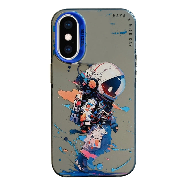 Coque de téléphone PC + TPU série peinture à l'huile motif animal, pour iPhone XS Max