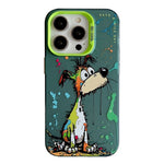 Série de Peintures à l'Huile Motif Animalier Coque de Téléphone PC + TPU, Pour iPhone 16 Pro Max