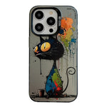 Série de Peintures à l'Huile Motif Animalier Coque de Téléphone PC + TPU, Pour iPhone 16 Pro Max