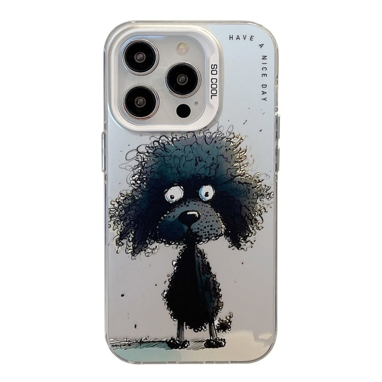 Coque de téléphone PC + TPU série peinture à l'huile motif animal, pour iPhone 16 Plus