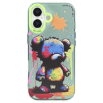 Coque de téléphone PC + TPU série peinture à l'huile motif animal, pour iPhone 17