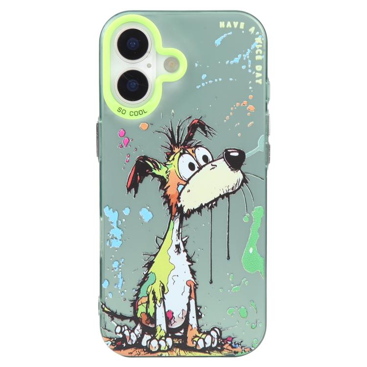 Coque de téléphone PC + TPU série peinture à l'huile motif animal, pour iPhone 17