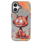 Coque de téléphone PC + TPU série peinture à l'huile motif animal, pour iPhone 17