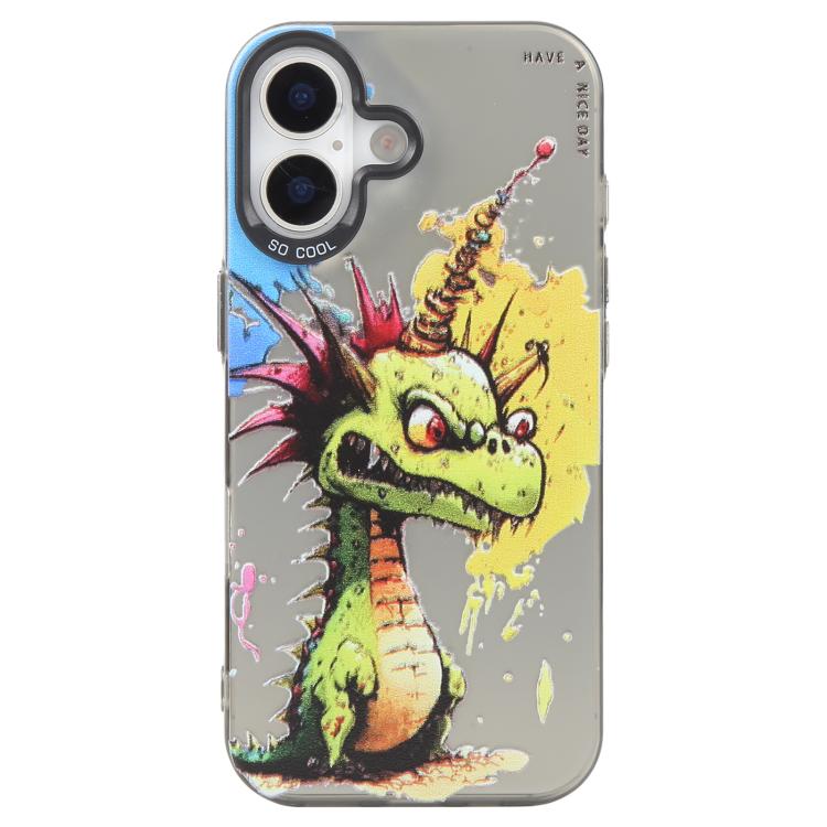 Coque de téléphone PC + TPU série peinture à l'huile motif animal, pour iPhone 17
