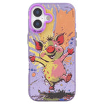 Coque de téléphone PC + TPU série peinture à l'huile motif animal, pour iPhone 17