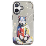 Coque de téléphone PC + TPU série peinture à l'huile motif animal, pour iPhone 17