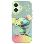 Coque de téléphone PC + TPU série peinture à l'huile motif animal, pour iPhone 17