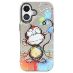Coque de téléphone PC + TPU série peinture à l'huile motif animal, pour iPhone 17