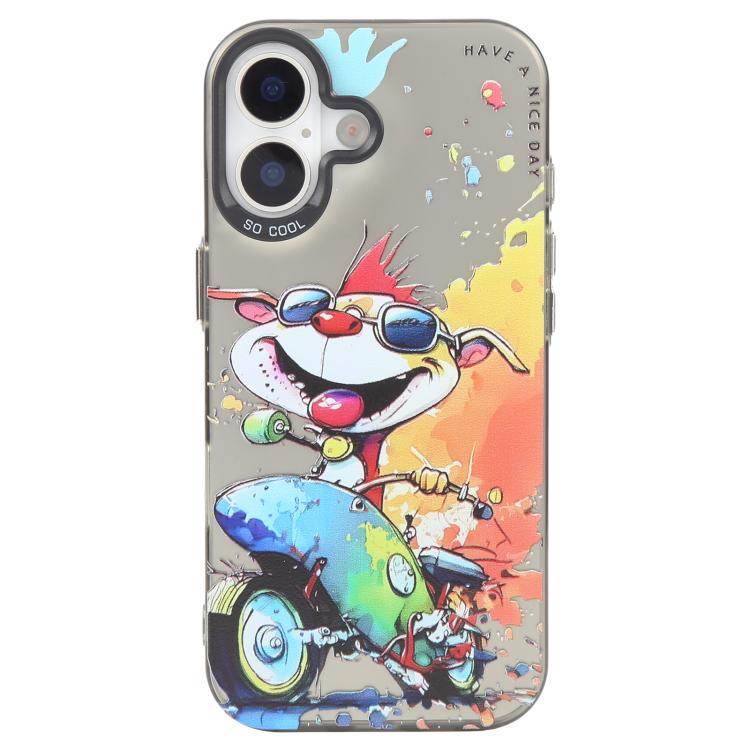 Coque de téléphone PC + TPU série peinture à l'huile motif animal, pour iPhone 17