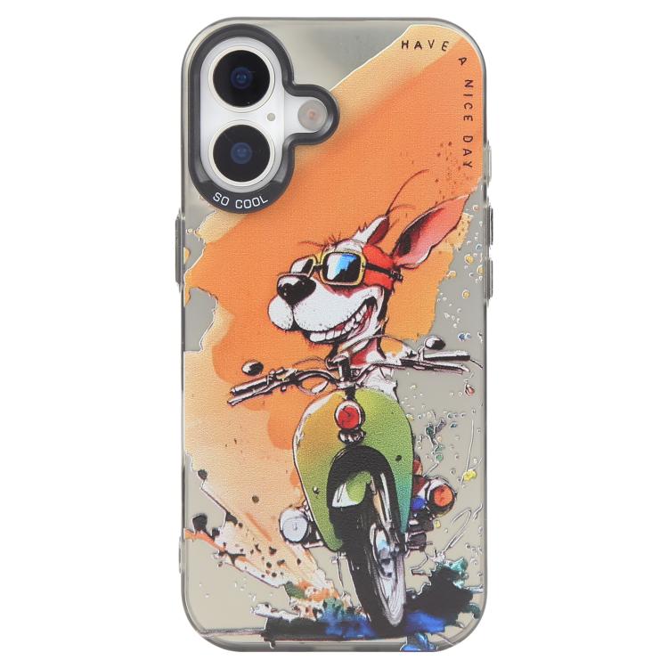 Coque de téléphone PC + TPU série peinture à l'huile motif animal, pour iPhone 17