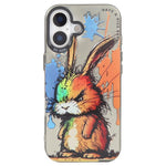Coque de téléphone PC + TPU série peinture à l'huile motif animal, pour iPhone 17