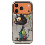 Coque de téléphone PC + TPU motif animal, série peinture à l'huile, pour iPhone 17 Pro
