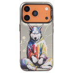 Coque de téléphone PC + TPU motif animal, série peinture à l'huile, pour iPhone 17 Pro