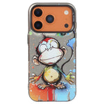 Coque de téléphone PC + TPU motif animal, série peinture à l'huile, pour iPhone 17 Pro