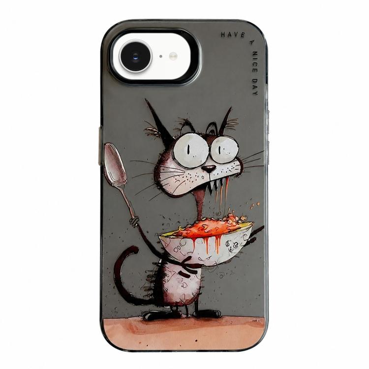 Série de peintures à l'huile motif animal Coque de téléphone PC + TPU, Pour iPhone 17 Pro Max