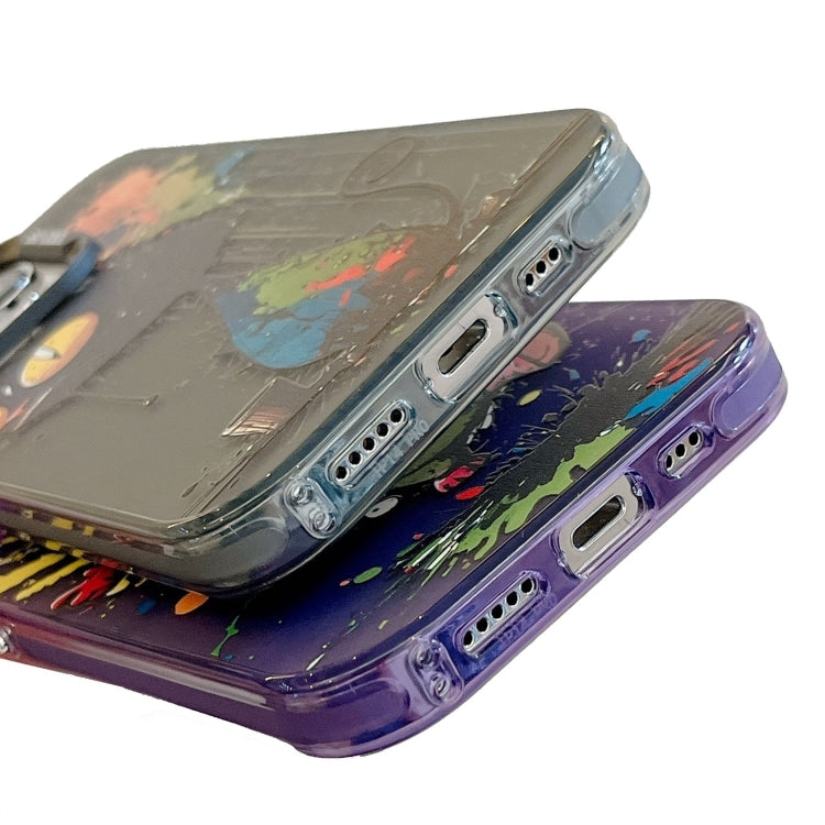 Coque de téléphone PC + TPU série peinture à l'huile motif animal, pour iPhone 16 Pro