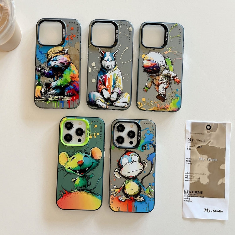 Animal Pattern Oil Painting Series PC + TPU Phone Case, For iPhone X / XS