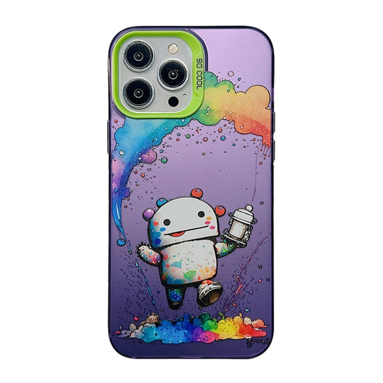 Cute Animal Pattern Series PC + TPU Phone Case, For iPhone 15 Pro Max, For iPhone 14, For iPhone 14 Pro, For iPhone 15 Pro