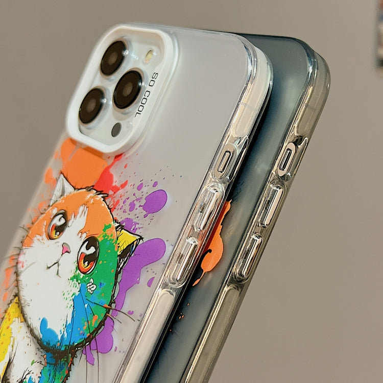 Cute Animal Pattern Series PC + TPU Phone Case, For iPhone 15 Pro Max, For iPhone 14, For iPhone 14 Pro, For iPhone 15 Pro