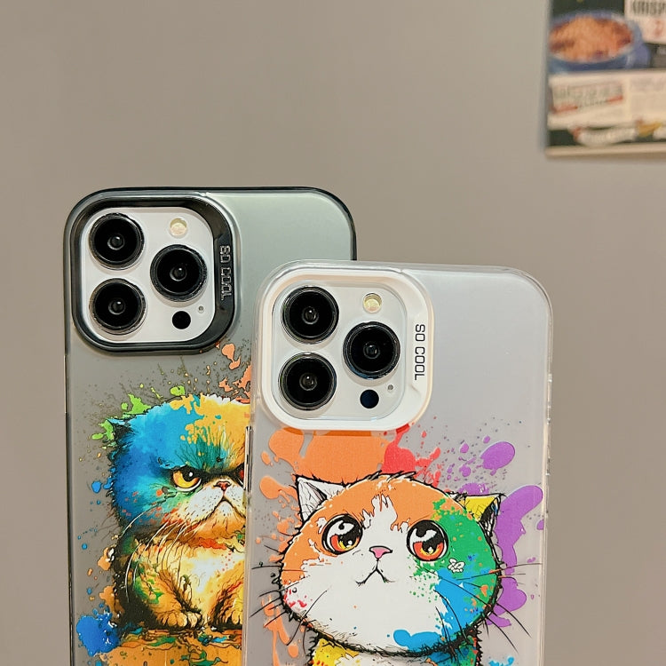 Cute Animal Pattern Series PC + TPU Phone Case, For iPhone 15 Pro Max, For iPhone 14, For iPhone 14 Pro, For iPhone 15 Pro