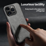 Étui de téléphone à dos en cuir magnétique doux au toucher, pour iPhone 14, pour iPhone 14 Pro, pour iPhone 14 Pro Max