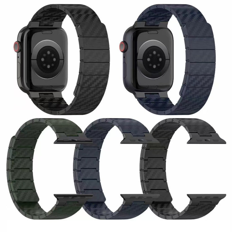 Carbon Fiber Magnetic Loop Watch Band, For Apple Watch Series 6 40mm, For Apple Watch Series 6 44mm, For Apple Watch Serie 5 44mm, For Apple Watch Series 5 40mm, For Apple Watch  Series 4 44mm, For Apple Watch Series 4 40mm, For Apple Watch Series 3 38...