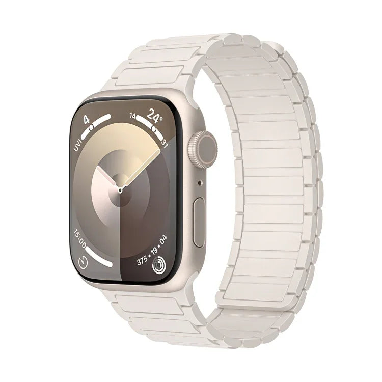 Bracelet de montre en silicone à boucle magnétique, pour Apple Watch 42mm, pour Apple Watch 38mm