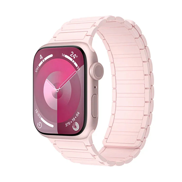 Bracelet de montre en silicone à boucle magnétique, pour Apple Watch 42mm, pour Apple Watch 38mm
