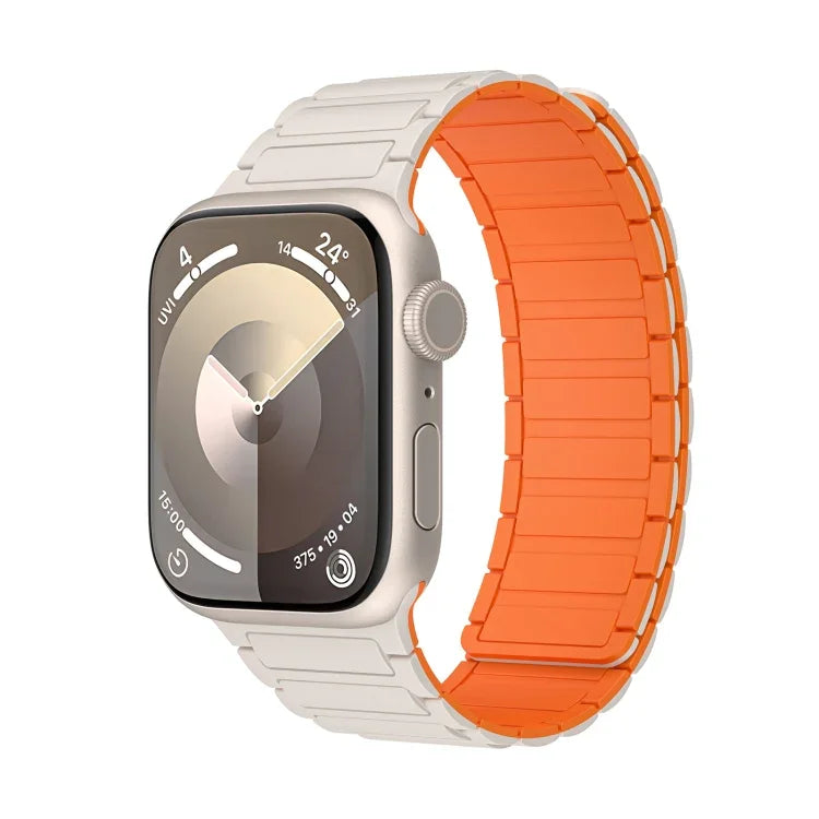 Bracelet de montre en silicone à boucle magnétique, pour Apple Watch 42mm, pour Apple Watch 38mm