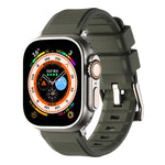 Bracelet de montre en silicone à double anneau, pour Apple Watch 3 38 mm, Apple Watch 3 42 mm, Apple Watch 2 42 mm, Apple Watch 2 38 mm