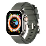 Bracelet de montre en silicone à double anneau, pour Apple Watch 3 38 mm, Apple Watch 3 42 mm, Apple Watch 2 42 mm, Apple Watch 2 38 mm