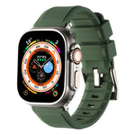 Bracelet de montre en silicone à double anneau, pour Apple Watch 3 38 mm, Apple Watch 3 42 mm, Apple Watch 2 42 mm, Apple Watch 2 38 mm