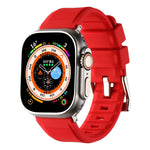 Bracelet de montre en silicone à double anneau, pour Apple Watch 3 38 mm, Apple Watch 3 42 mm, Apple Watch 2 42 mm, Apple Watch 2 38 mm