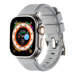 Bracelet de montre en silicone à double anneau, pour Apple Watch 3 38 mm, Apple Watch 3 42 mm, Apple Watch 2 42 mm, Apple Watch 2 38 mm