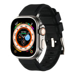 Bracelet de montre en silicone à double anneau, pour Apple Watch 3 38 mm, Apple Watch 3 42 mm, Apple Watch 2 42 mm, Apple Watch 2 38 mm
