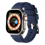 Bracelet de montre en silicone à double anneau, pour Apple Watch 3 38 mm, Apple Watch 3 42 mm, Apple Watch 2 42 mm, Apple Watch 2 38 mm