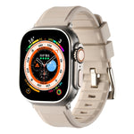 Bracelet de montre en silicone à double anneau, pour Apple Watch 42 mm, Apple Watch 38 mm