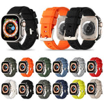 Bracelet de montre en silicone à double anneau, pour Apple Watch 3 38 mm, Apple Watch 3 42 mm, Apple Watch 2 42 mm, Apple Watch 2 38 mm