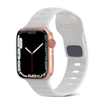 Bracelet de montre en silicone à rayures avec boucle carrée, pour Apple Watch Ultra 2 49mm, pour Apple Watch Series 9 45mm