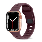 Bracelet de montre en silicone à rayures avec boucle carrée, pour Apple Watch Ultra 2 49mm, pour Apple Watch Series 9 45mm
