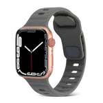 Bracelet de montre en silicone à rayures avec boucle carrée, pour Apple Watch Ultra 2 49mm, pour Apple Watch Series 9 45mm