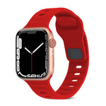 Bracelet de montre en silicone à rayures avec boucle carrée, pour Apple Watch SE 2023 44mm, pour Apple Watch SE 2023 40mm