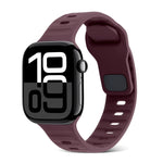 Bracelet de montre en silicone à rayures avec boucle carrée, pour Apple Watch Series 10 46mm, pour Apple Watch Series 10 42mm