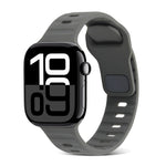 Bracelet de montre en silicone à rayures avec boucle carrée, pour Apple Watch Series 10 46mm, pour Apple Watch Series 10 42mm